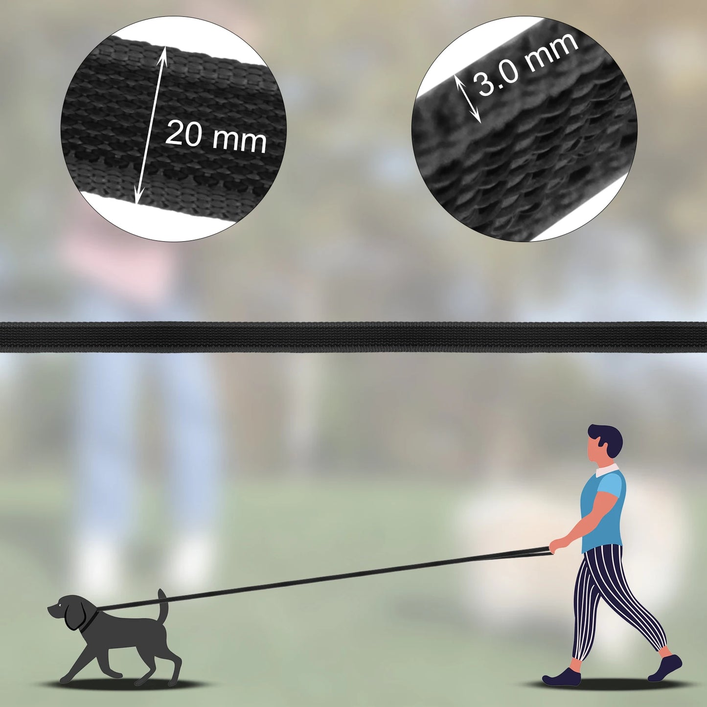 Dual-Color Latex Silk Dog Leash