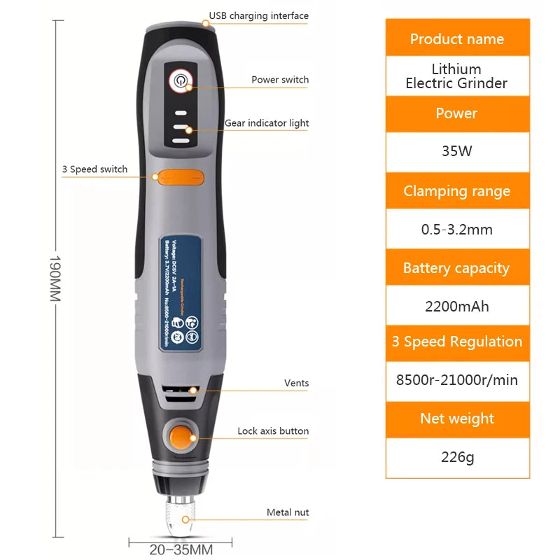 Cordless Mini Rotary Drill
