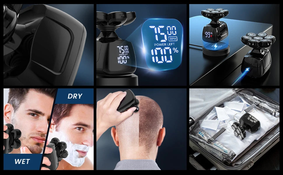 7D Head Shaver for Bald Men