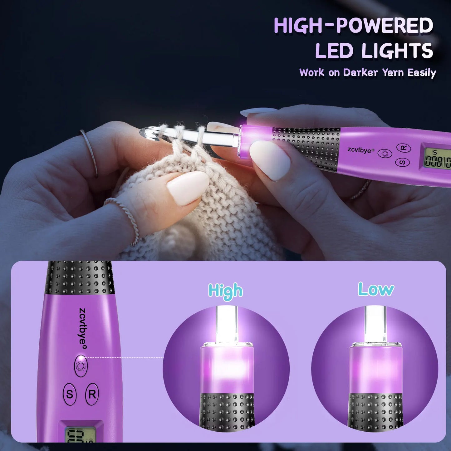 24pcs LED Crochet Hook Set