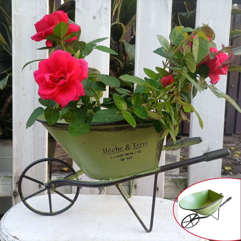 Vintage Iron Planter Cart