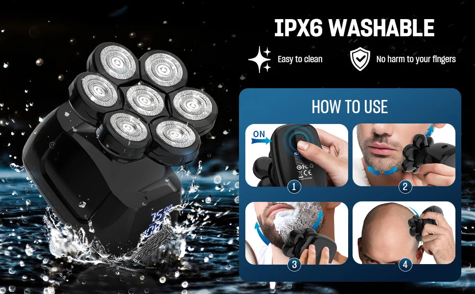 7D Head Shaver for Bald Men