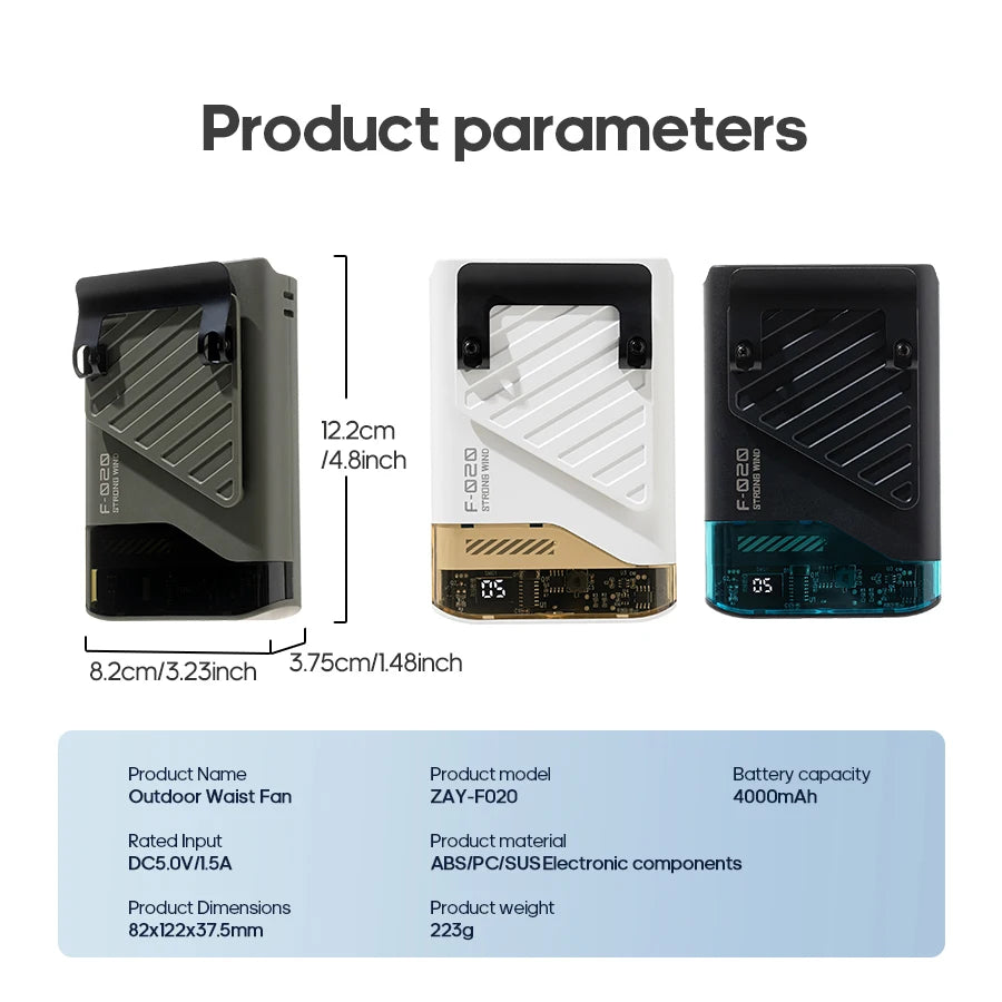 Oyepapa's Smart Outdoor Waist Fan