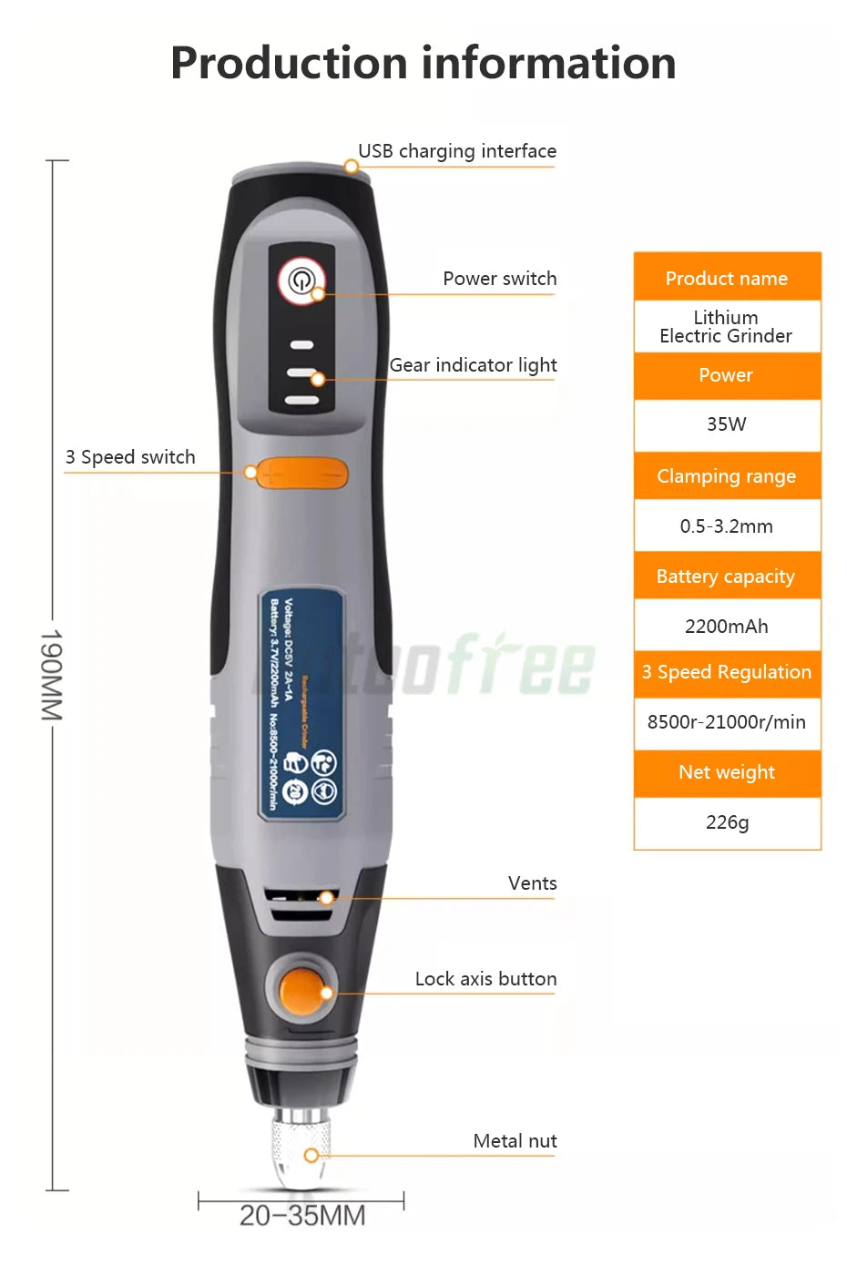 Cordless Mini Rotary Drill