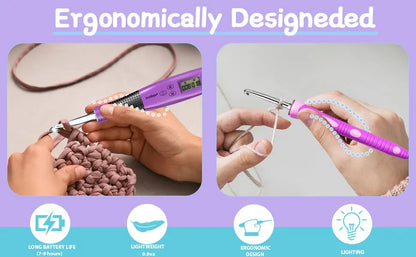 24pcs LED Crochet Hook Set