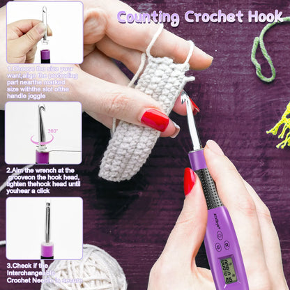 24pcs LED Crochet Hook Set